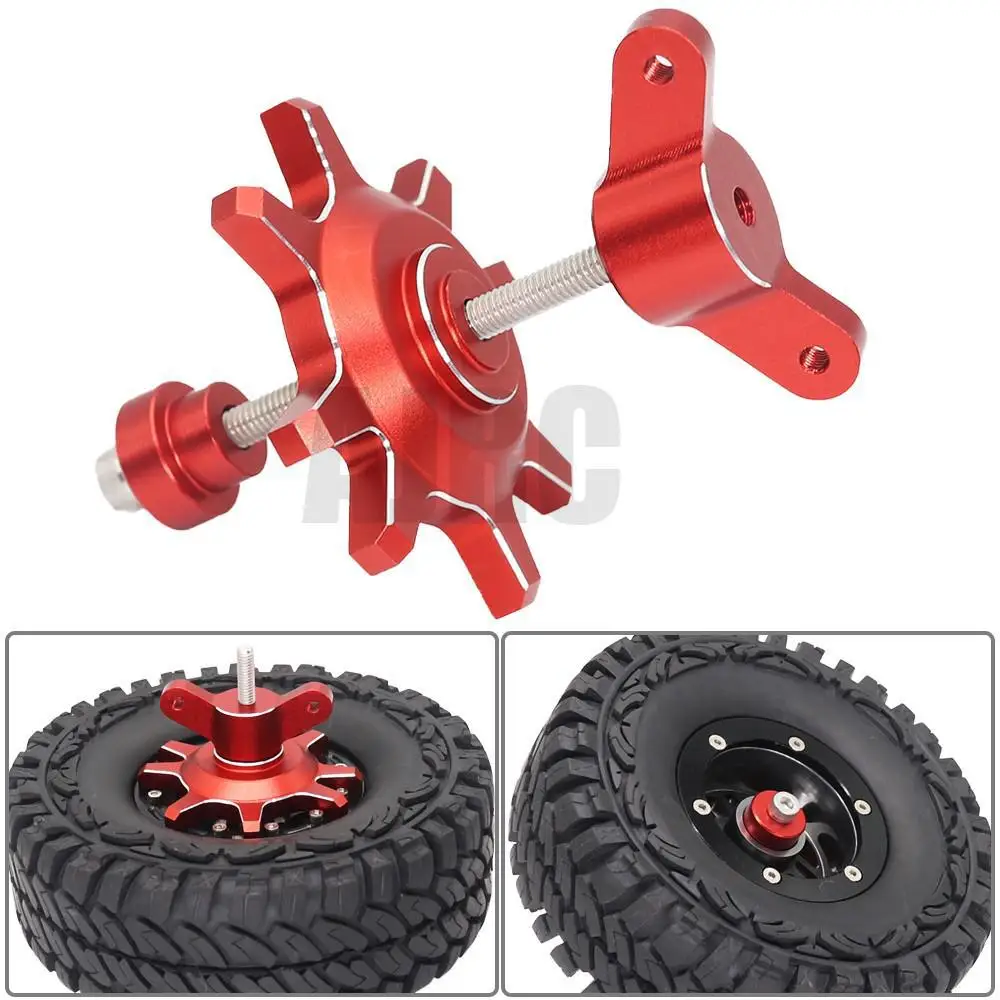 Metallic Black/Red Tire Assembly/Disassembly Aid Tool for 1/10 RC Crawler Car 1.9 2.2 Inch Beadlock Wheel Rim