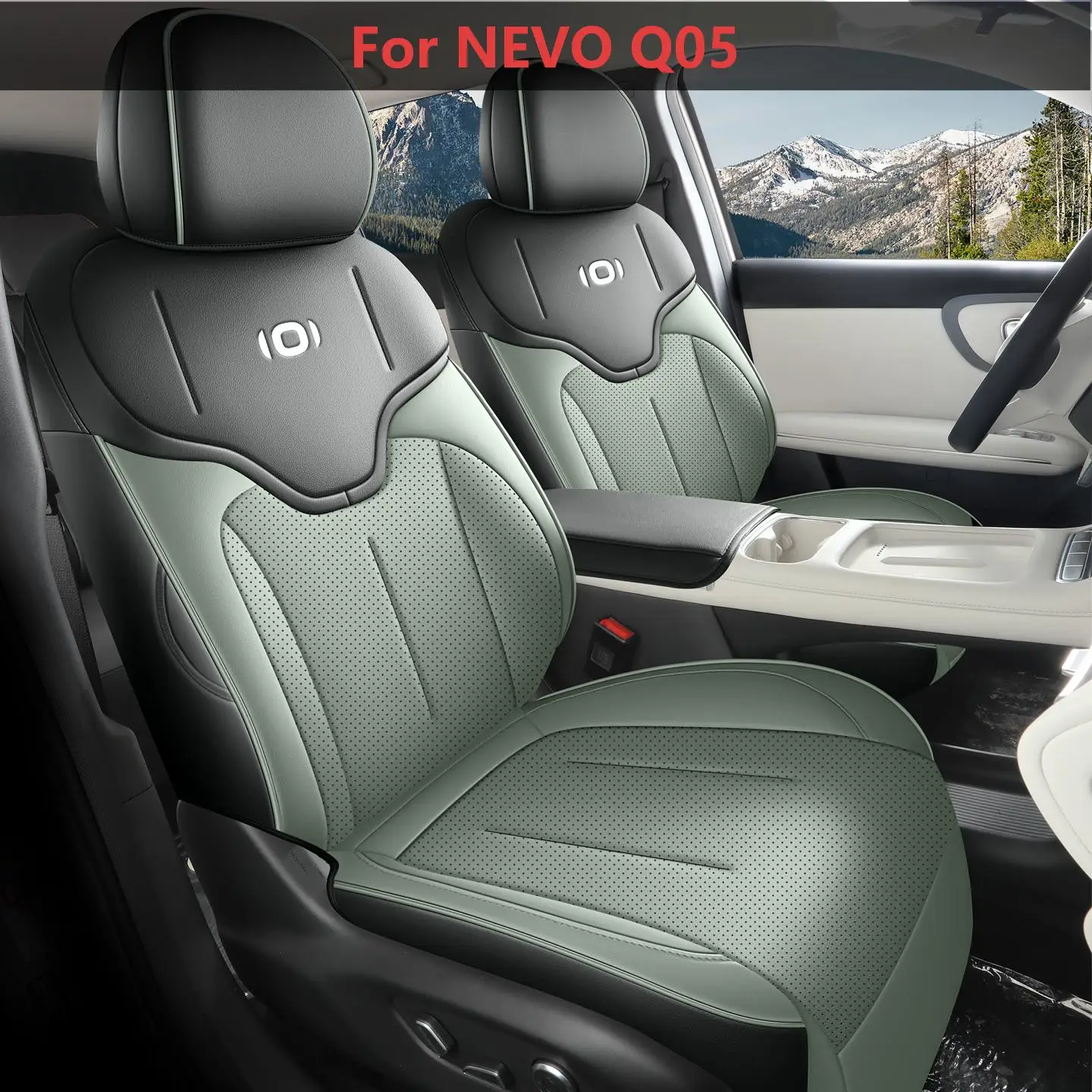 Full‑Surround PU Leather 5‑Seat Car Seat Covers Cushion Protector Compatible with NEVO Q05 Auto Supplies