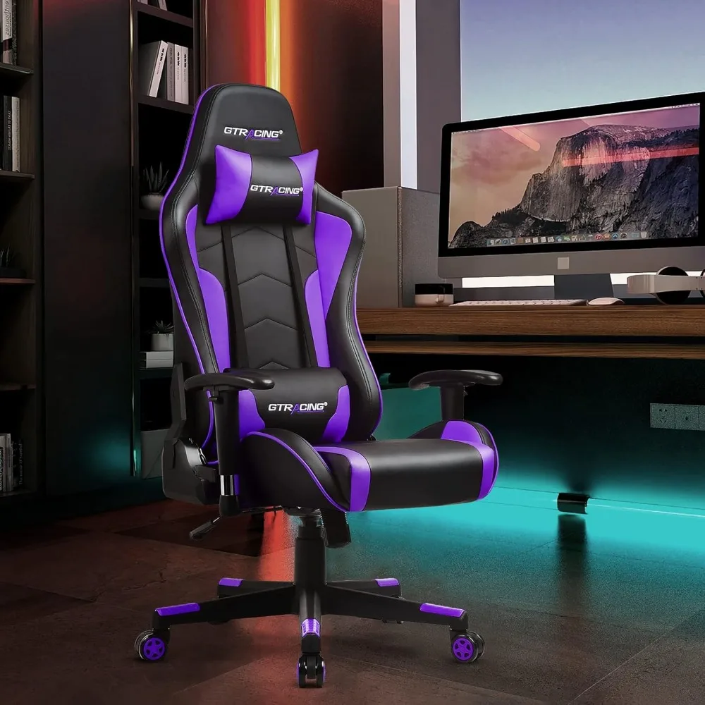 Gaming Chair with Bluetooth Speakers Music Video Game Chair Audio Ergonomic Design Heavy Duty Office Computer Desk Chair