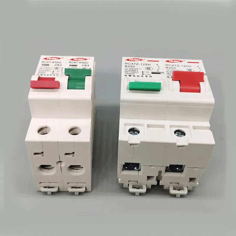 DC12V 24V Solar Miniature Circuit Breaker 32A 63A 80A 100A 125A 150A 200A 250A Overload Protection Battery Asynchronous Switces