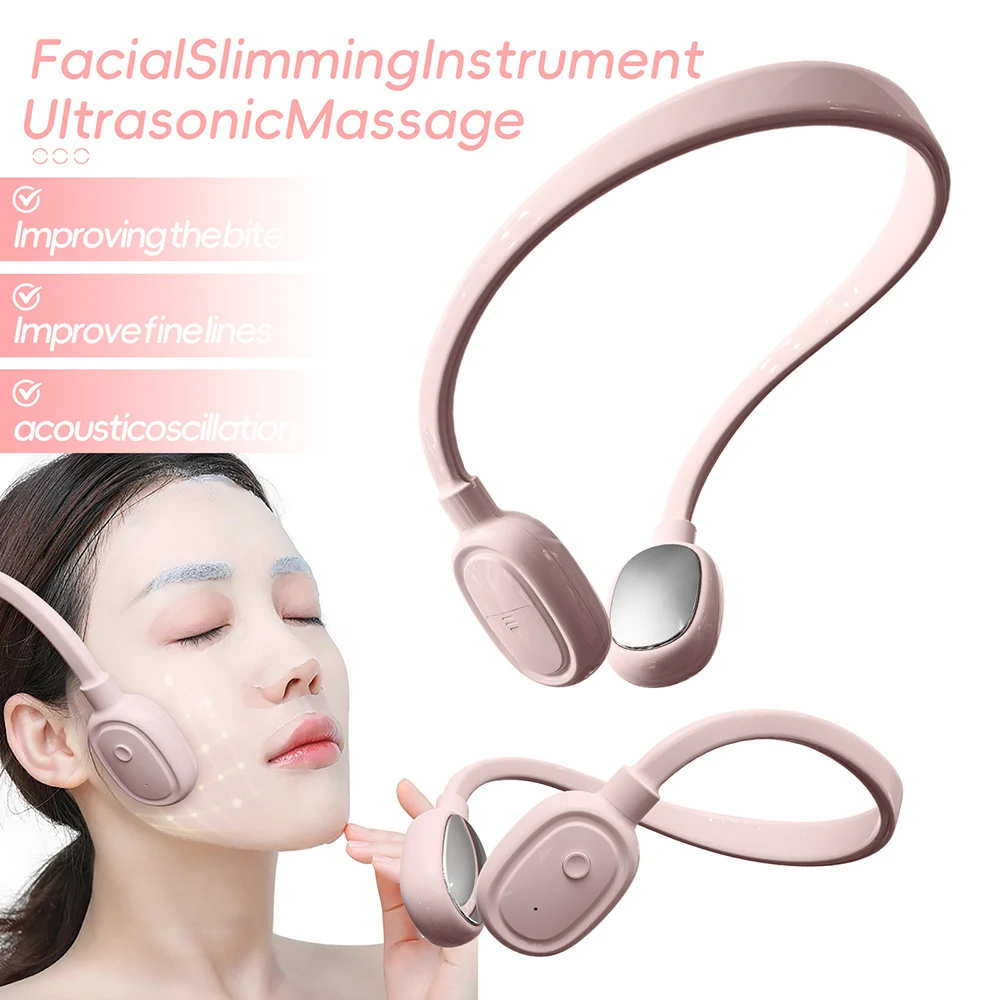 رافع الوجه الكهربائي على شكل حرف V EMS مدلك الوجه حزام مزيل الذقن المزدوجة التيارات الدقيقة للوجه التخسيس الجلد ثبات جهاز الجمال #5