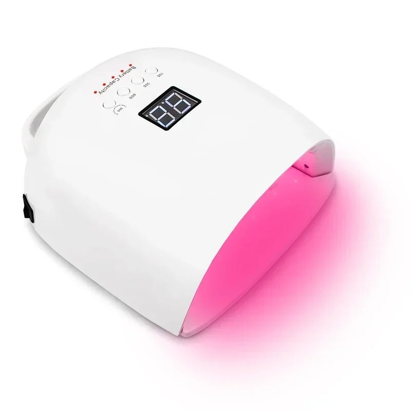 Recarregável Cordless Sun UV lâmpada LED para Manicure, secador de unhas para cura todos os géis, 52 LEDs Light com sensor LCD temporizador, 86W