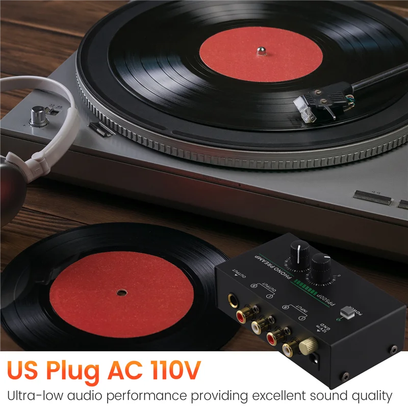Preamplificatore per giradischi ABFN-Phono, preamplificatore fonografico con ingresso RF A, uscita RCA/TRS, per riproduzione di record giradischi