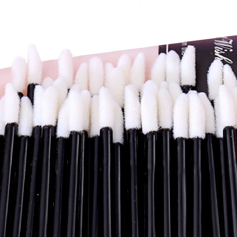 250/500/1000 PCS Disposable Lip Brushes Wholesale Lipstick Applicators Eyelash Mascara Brush Cosmetic Cotton Swab Makeup Tools