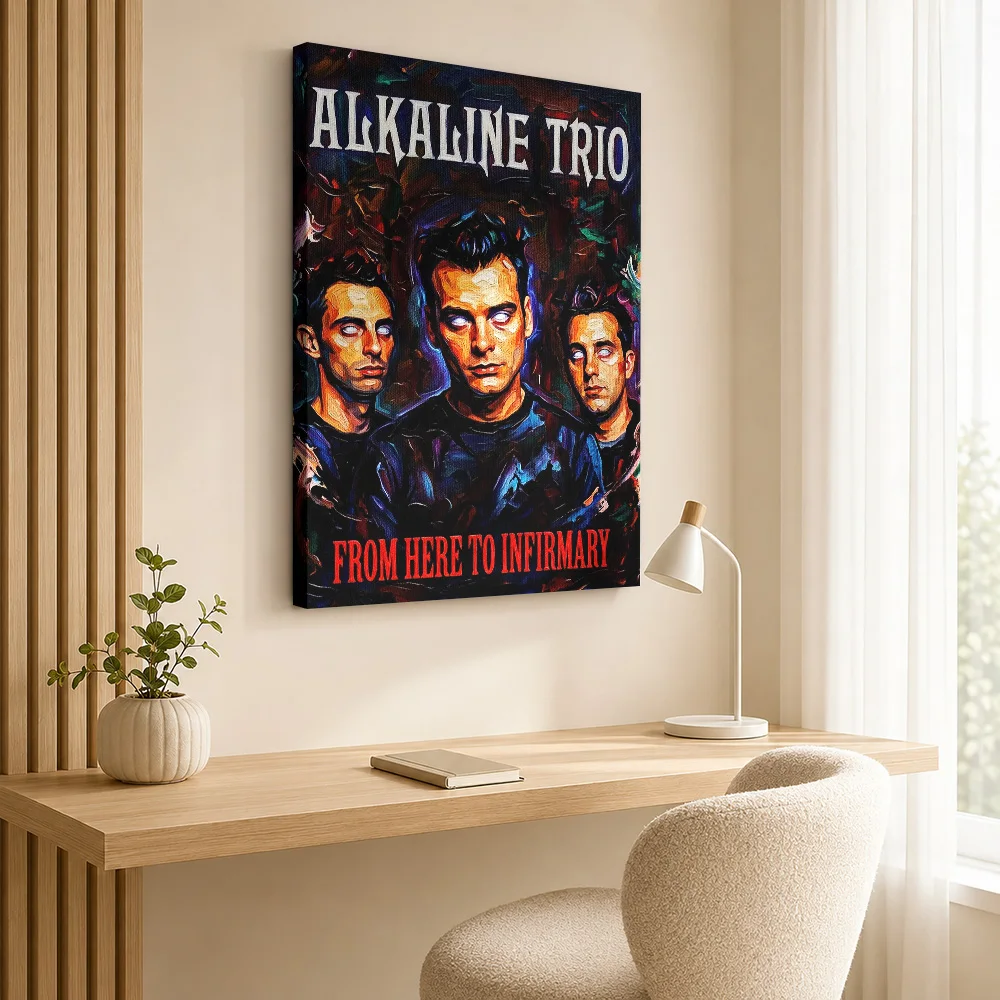 Alkaline Trio From Here to Infirmary Canvas Poster Customized Photo Modern Aesthetic Wall Paintings Decoration for Dining Room