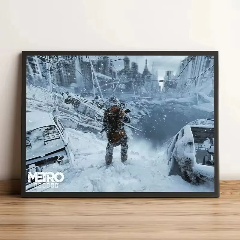 Metro Exodus Classic Video Game Poster Modern Hot Game Canvas Painting Wall Art Picture for Living Room Home Game Room Decor