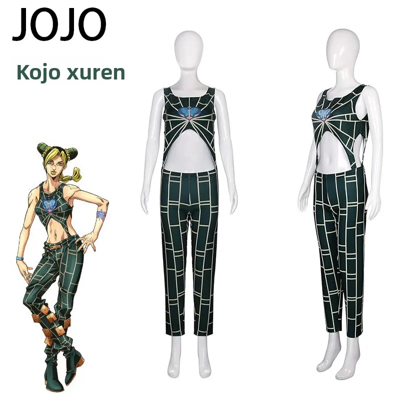 

JoJo Anime Bizarre Adventure Stone Ocean Jolyne Cujoh Cosplay Wig Coat Women Costume Adult Girl Disguise Suit Halloween Carnival