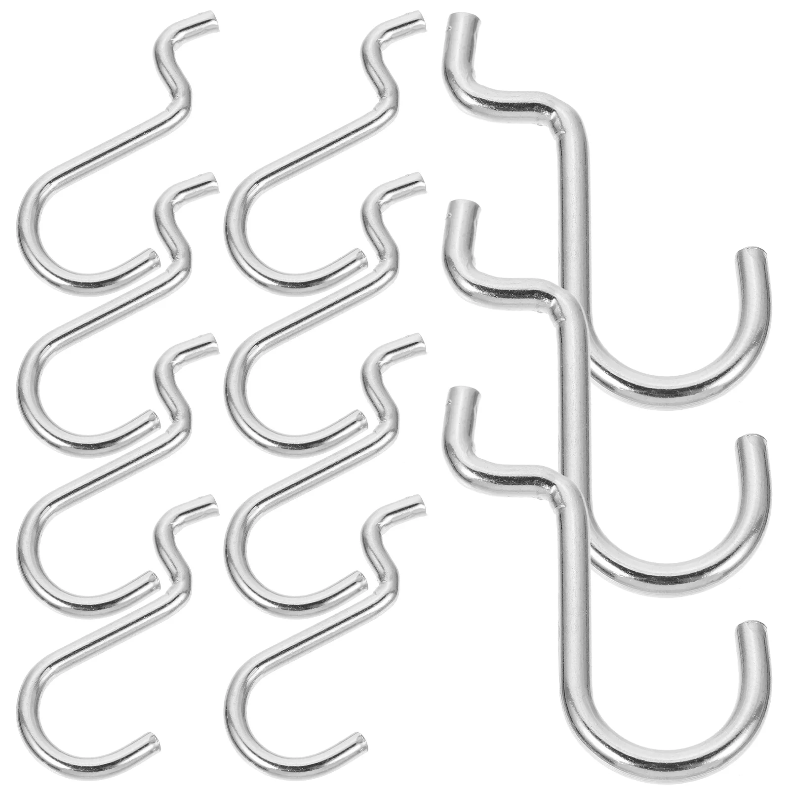 

20 Pcs Peg Board Hook Garage Pegboard Pegs Perfboard Metal Hanger Silver Hangers for Store