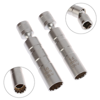 14/16mm Set Universal Joint With Magnetic Flexible Socket Thin Wall 3/8\