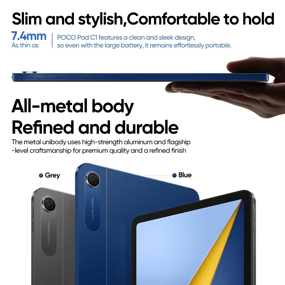 Versión Global POCO Pad C1 64GB 128GB Snapdragon 6s 4G Gen 2 Pantalla de 9.7″ 2K 120Hz Batería de 7600mAh Carga Rápida de 18W Wi-Fi Tableta POCO 6