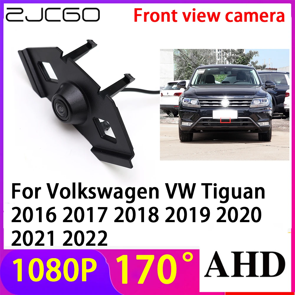 

ZJCGO AHD 1080P LOGO Car Parking Front View Camera Waterproof for Volkswagen VW Tiguan 2016 2017 2018 2019 2020 2021 2022