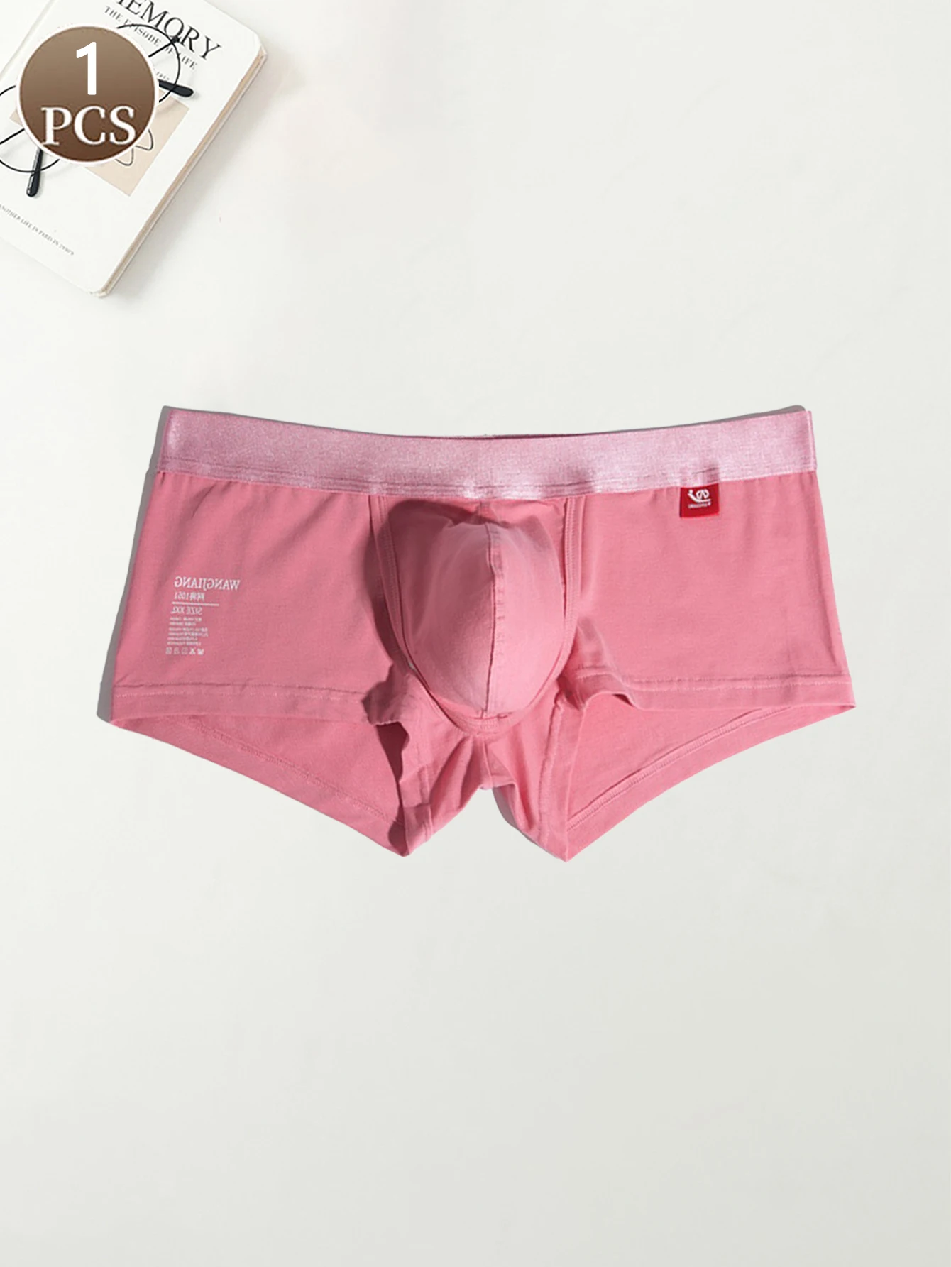 1PC men's flat-angle underwear fashionable men's casual sports basic style underwear men's mid-waist comfortable Boxer Briefs