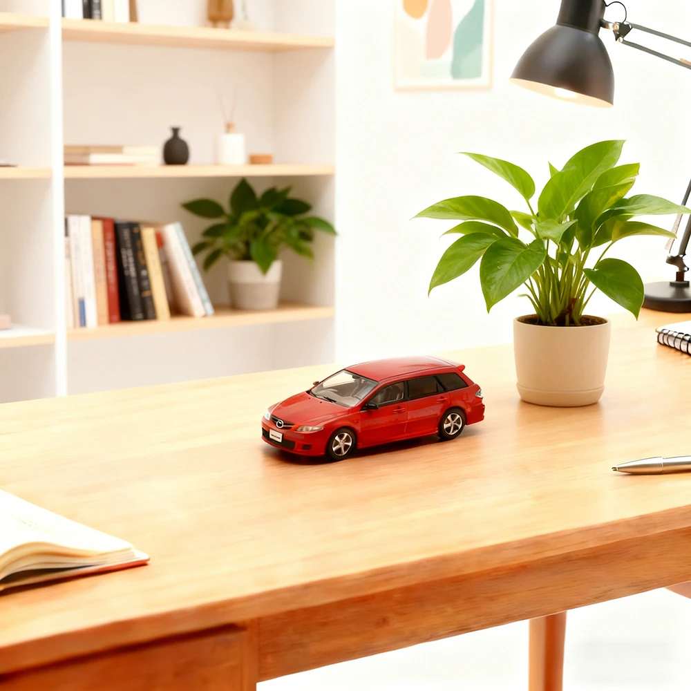 Hi-Story 1/43 modèle de voiture en résine Mazda 6 Wagon 2004 Simulation de haut détail affichage à collectionner modèle de véhicule jouet cadeau décoration