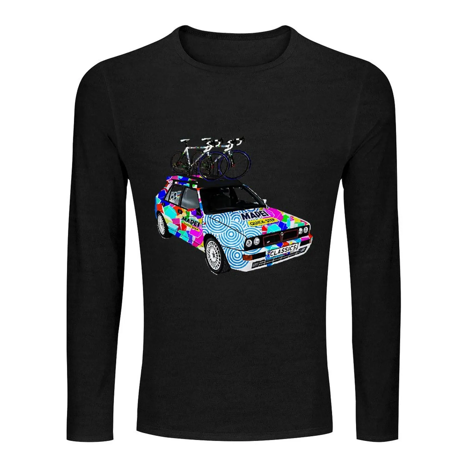 mapei cobbled classics car , Paris roubaix painting Long T-Shirt custom t shirt vintage clothes vintage t shirt men clothes