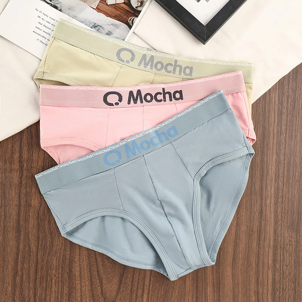 

3PCS/Pack Fashion Letters Smile U Type Waistband Men's Briefs 100% Cotton Antibacterial Breathable Panties Super Soft Underwear