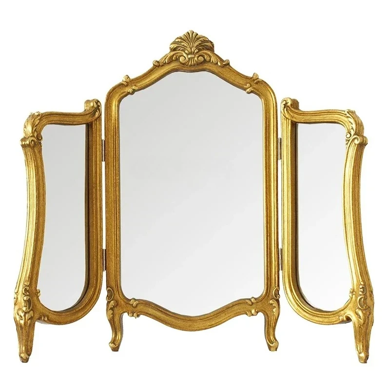 

ltEuropean retro decorative mirror art porch carved against the wall neoclassical wall decorative mirror bedroom dressing mirror