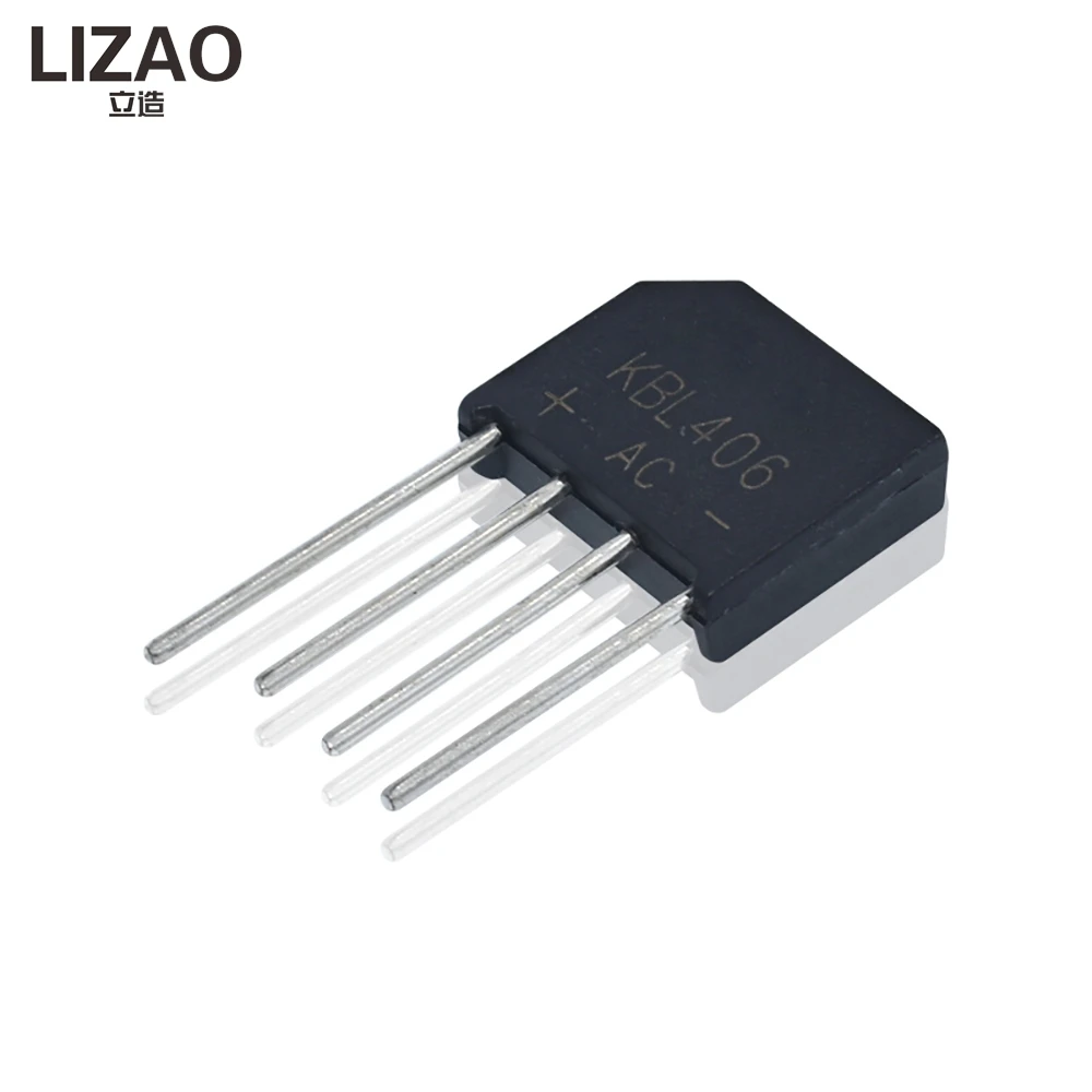 LIZAO 5PCS KBL406 KBL410 KBL608 KBL610 KBP206 KBP210 KBP307 KBP310 Single Phase Diode Rectifier Bridge 2A-6A 600V-1000V