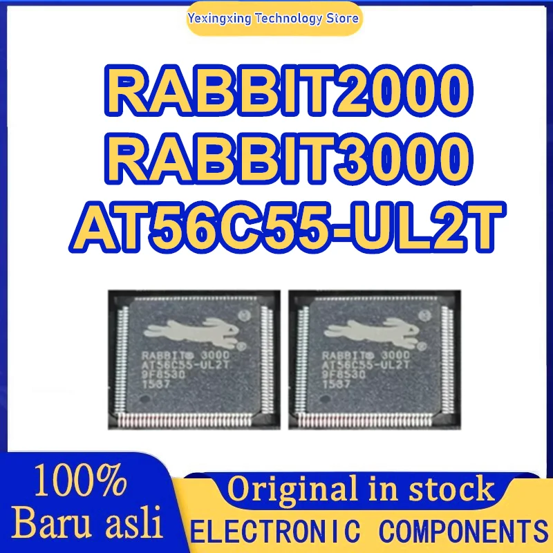 2 قطعة RABBIT3000 AT56C55-UL2T RABBIT2000 QFP100 IC رقاقة في الأوراق المالية