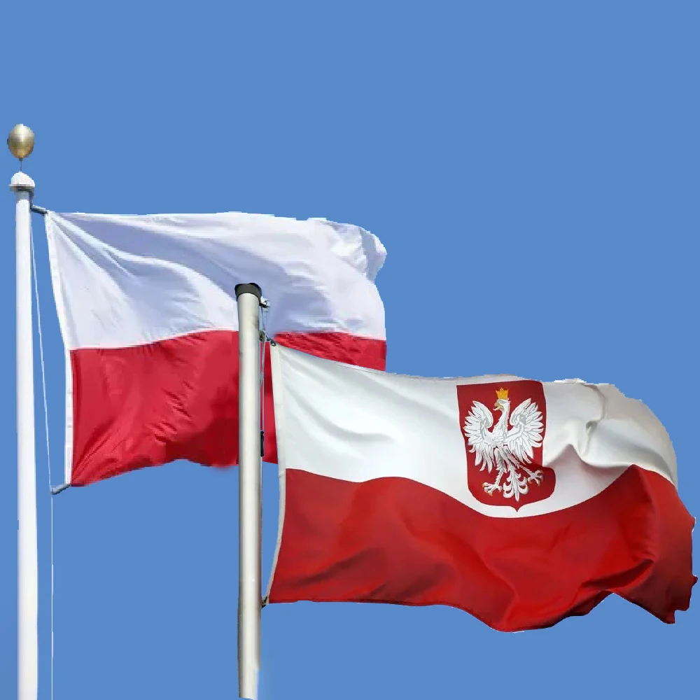 LeaFLAG Poland flags 90X150cm The Republic Of Poland Eagle flag polish flags white red EU Indoor Outdoor decoration