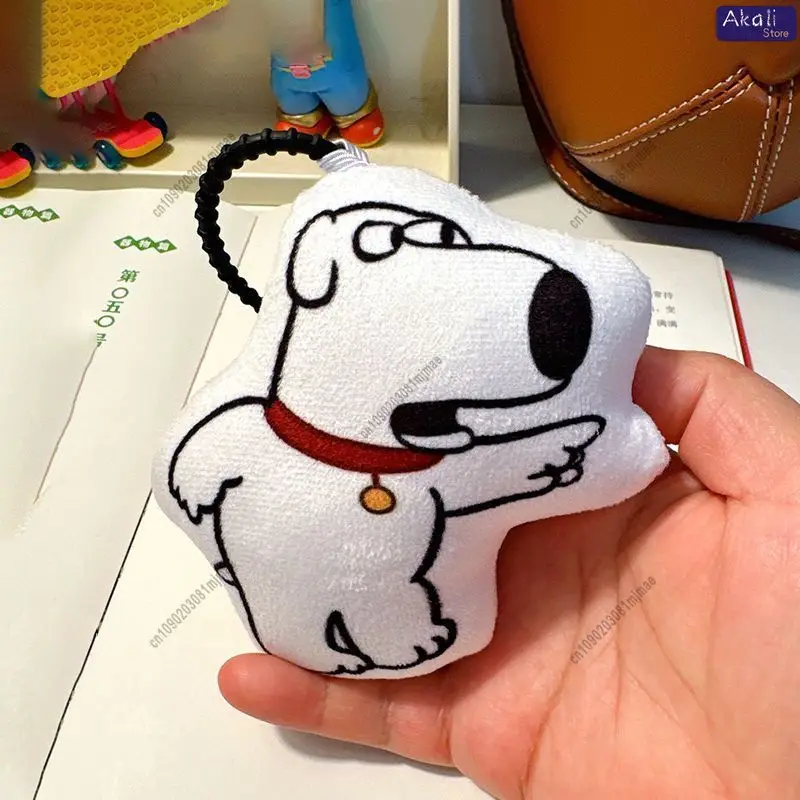 LLavero de perro brian parlante divertido, juguete con sonido colgante, llavero de voz para aliviar el estrés, bonito regalo para mascotas, bolsa de coche, decoración colgante