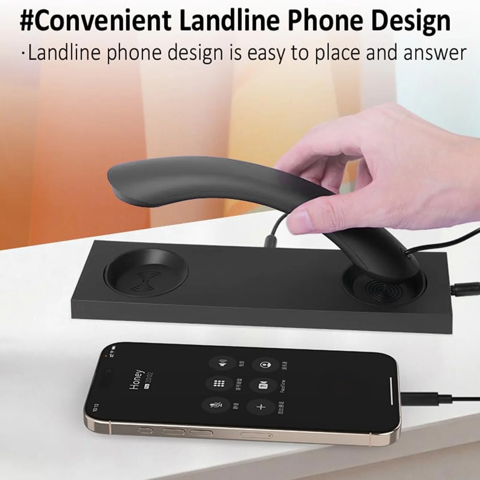 Retro Phone Handset Fit for IOS 17 16 Retro Style Type C Wired Plug in Handheld Phone Handset with Microphone