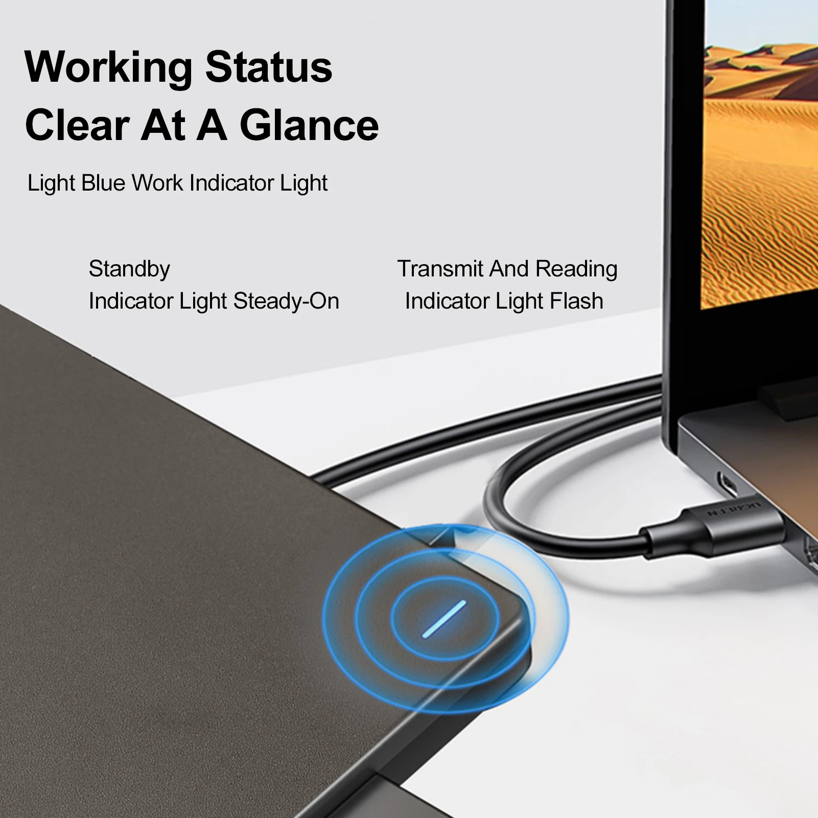 2.5" External Hard Drive HDD USB 3.0 Portable Mobile Hard Disk with Stable Transmission Metal Hard Drive for Laptop/Computer/Mob