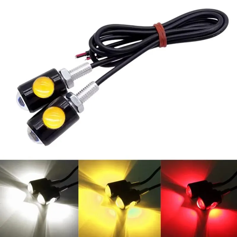 2PCS Motorcycle LED Eagle Eye Light Turn Signal Indicator Super Bright Led Motorbike Auto Rear Tail Brake Lamp Fog Driving Light