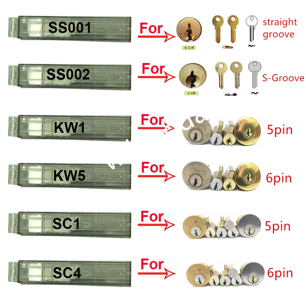 

2 в 1 SS001 pro SS002 pro KW1 KW5 SC1 SC4 декодер для гражданских замков ручной инструмент профессиональный слесарь