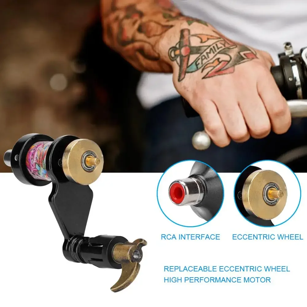 Newest FK Quiet Motor Tattoo Machine Alloy Rotary Tattoo Machine Strong Motor Gun Liner Permanent Machine Microblading Body Arts