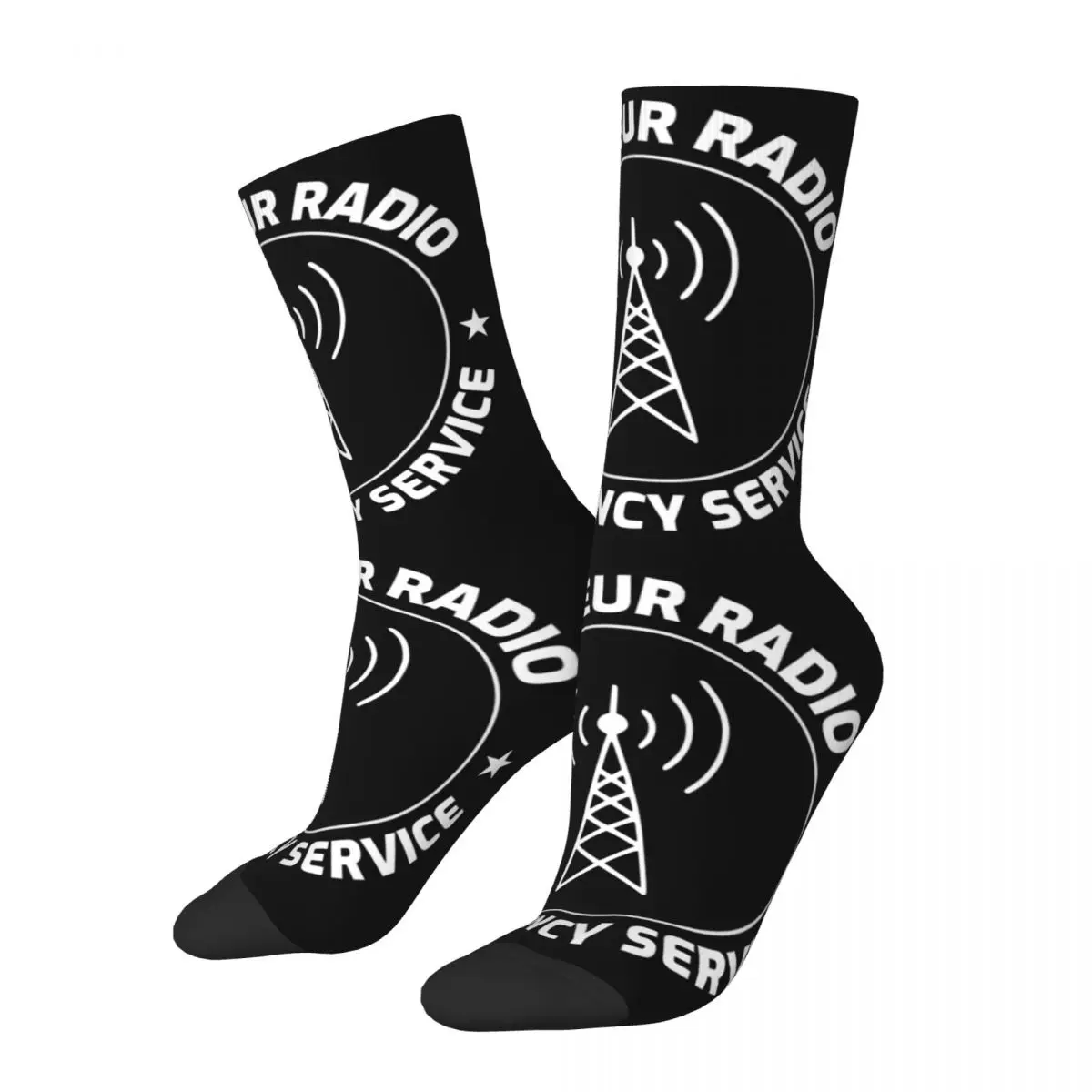 

Crazy Design Amateur Ham Radio Grandpa Dad Operator Gift Theme Design Basketball Socks Accessories Comfortable Long Socks