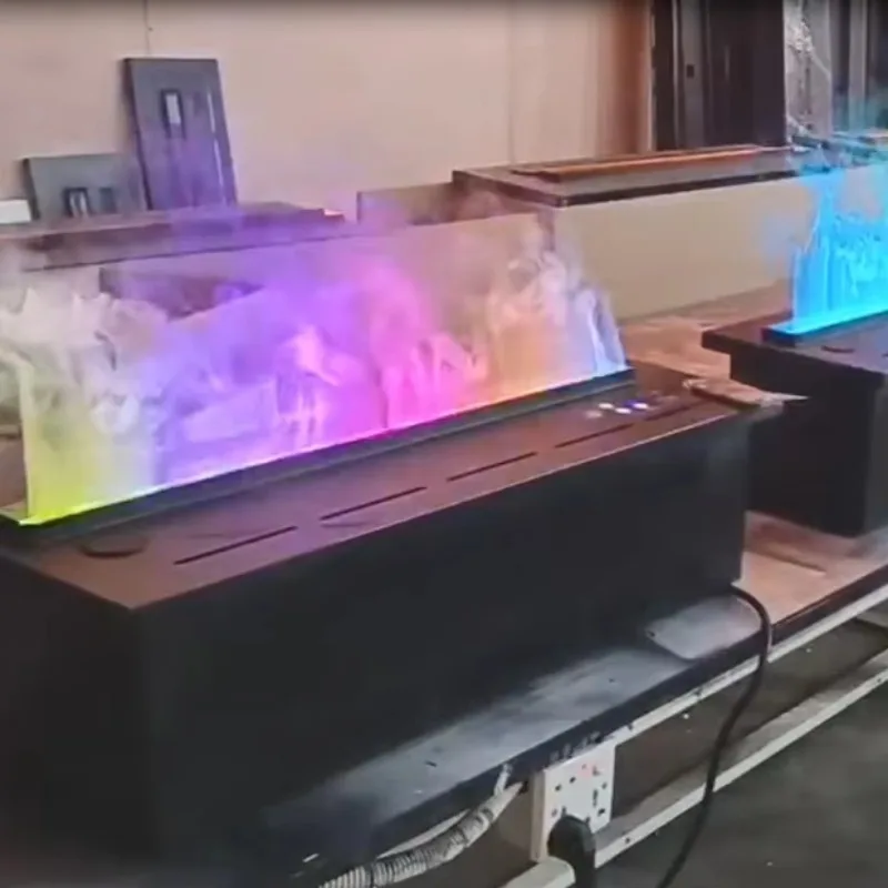 مدفأة بخار كهربائية مع تصميم لوحة مسطحة من شيمينيا مدفأة تأثير لهب البخار مدفأة ثلاثية الأبعاد 1.2 متر 64 لون CE 3L