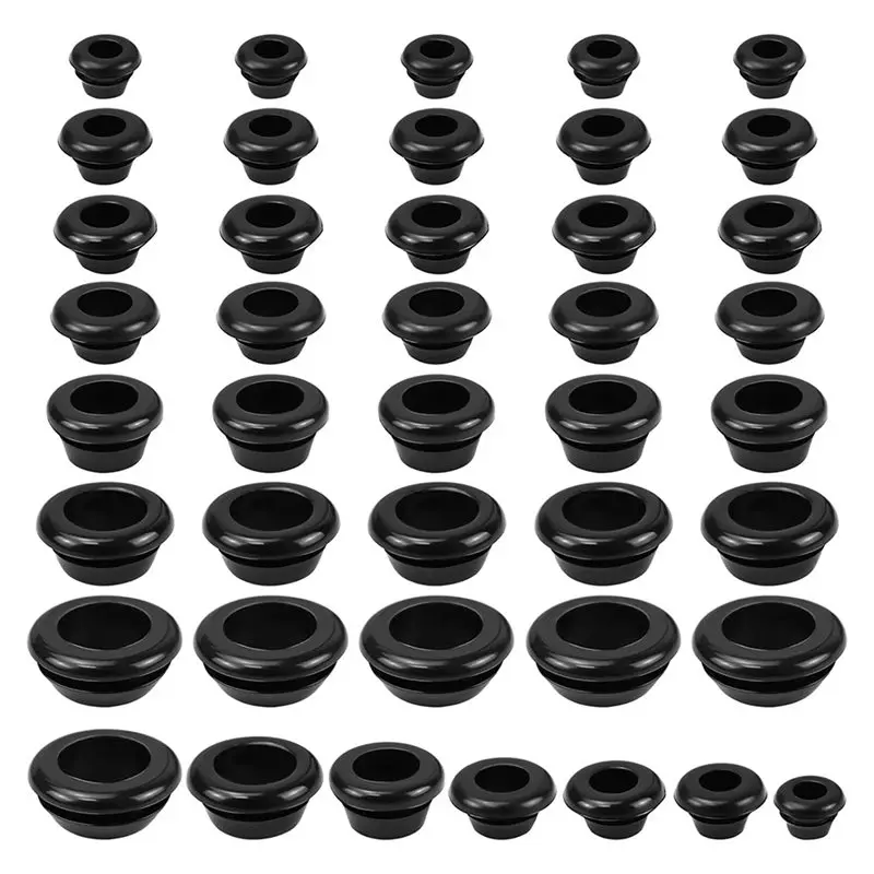 T19C 210Pcs Rubber Grommet Assortment Wiring Cable Gasket Plug Cable Passage Grommet Electrical Conductor Grommet Set O Rings
