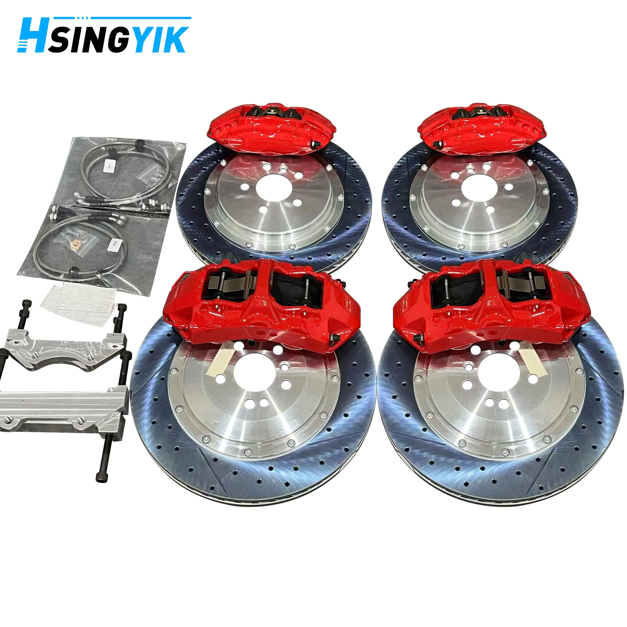 Upgraded Auto Braking Systems Calipers Stainless Steel BBK Big Brake Kit For Porsche 970 Panamera Turbo