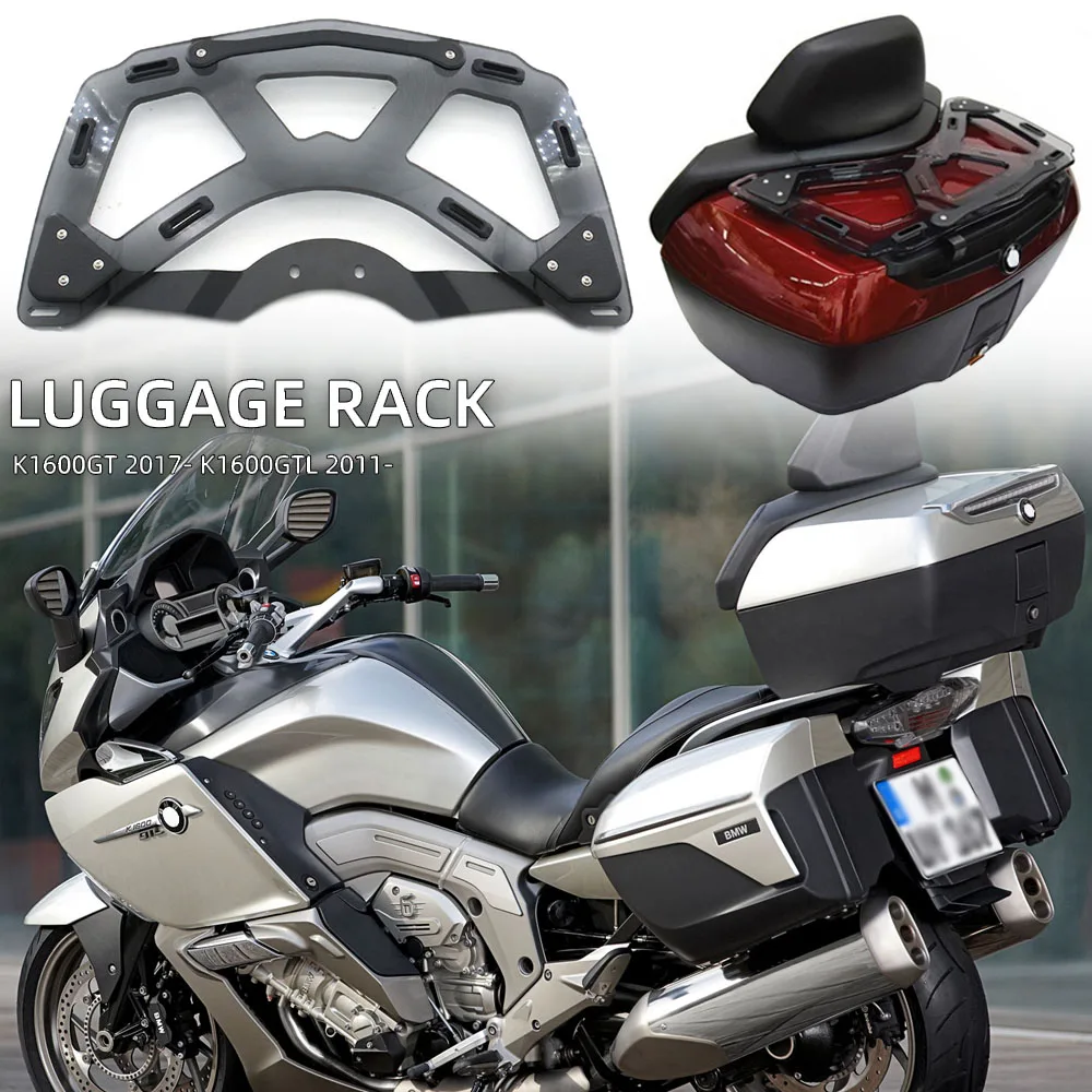 

NEW Motorcycle Luggage rack on Rear Solo Seat Topcase Smoked Gray For BMW K1600GT 2017-up K1600GTL 2011-up Luggage Rack Top Shel