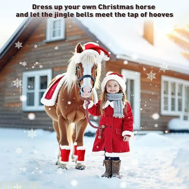 A1A2 Reißfester Weihnachts-Pferdeschutz, einfache atmungsaktive Materialien, Outdoor Ride Essential