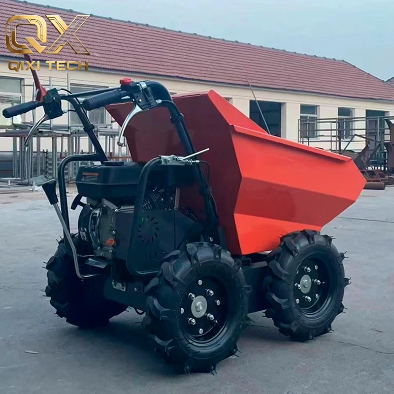 China Manufacturer 4X4 Mini Dumper Truck Petrol Engine PLC Wheel Loader with Motor