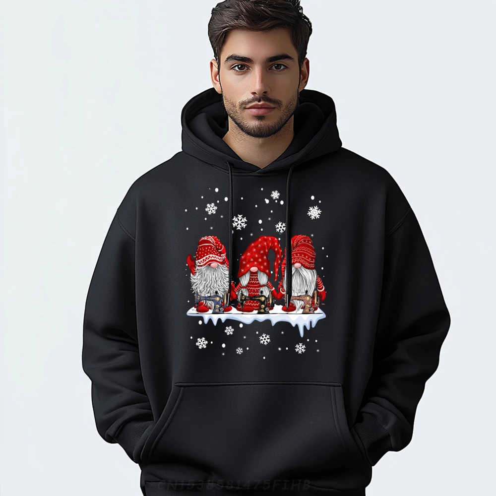 

Three Gnomes Sewing And Quilting Christmas Polyester Graphic Tees Christmas Party Christmas Sweater