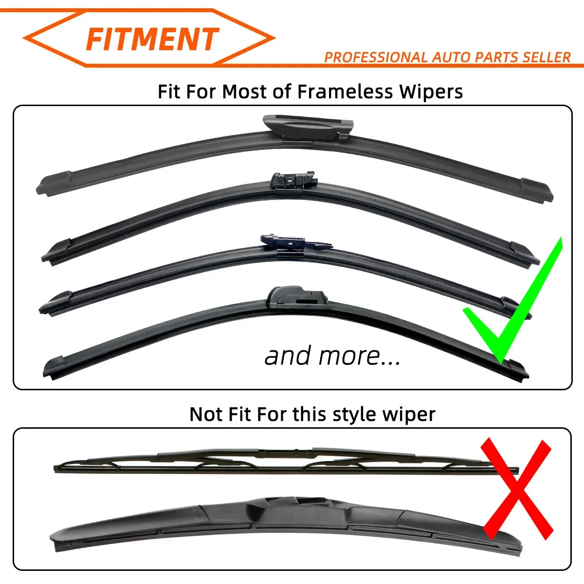 2PCS 35cm To 80cm Car Wiper Rubber Refill Blade Soft Insert Strip DIY Can Be Cut Windshield Wiper Replacement Parts  26\