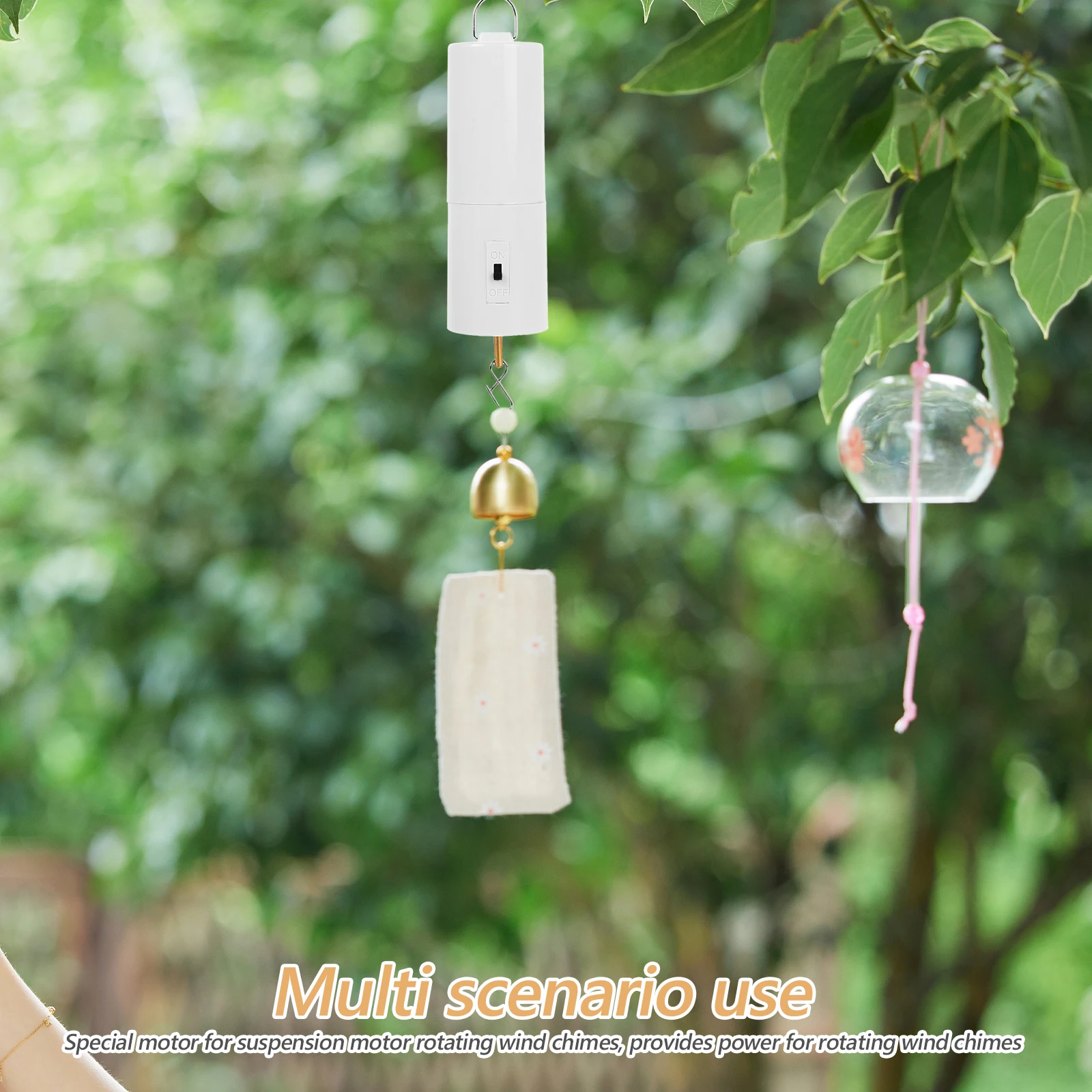 

2pcs Motor Operated Hanging Outdoor Silent Spinning Accessory Garden Windmill Hanging Display Motor
