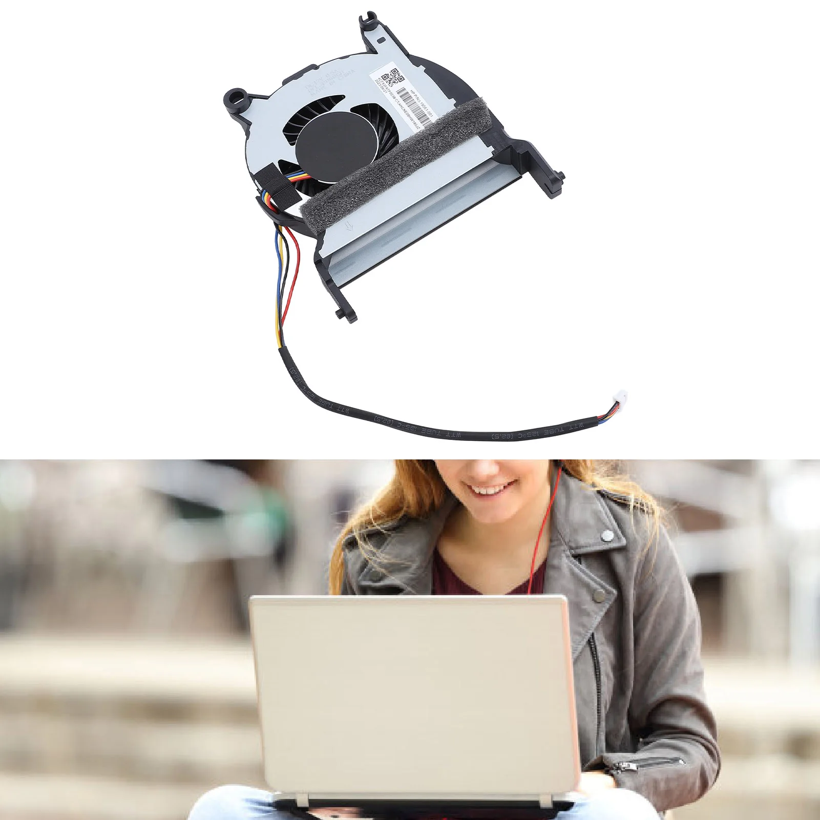 CPU Cooling Fan Compact CPU Cooler Lightweight Improved Efficiency 4 Pin Aluminum Alloy for HP EliteDesk 800 G4 35W L19561‑001