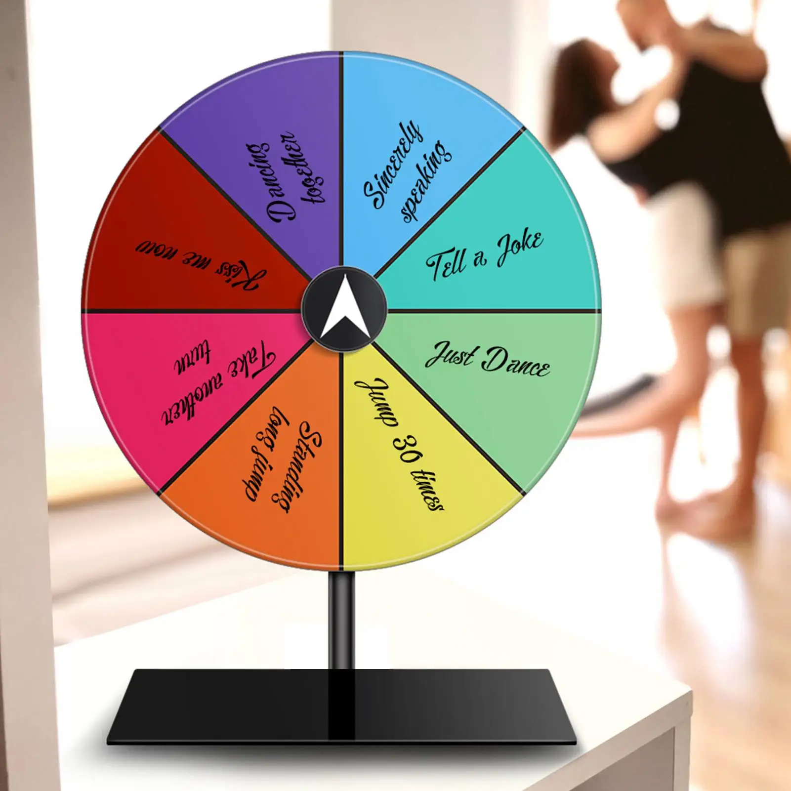 Tabletop Prize Turntable Set with Erasable Pen Eraser Roulette Wheel for Pub Gatherings Promotional Activities Party Favors