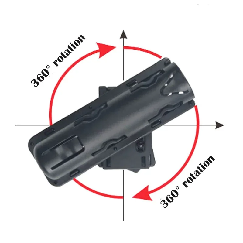 Universal 360 Degree Rotation Baton Case Holster Self Defense Safety Black Holder Tactical Outdoor Survial Kit EDC Tool