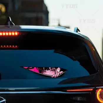 汽車反光貼紙 動漫少女凝視眼裝飾 前後擋風玻璃 摩托車車身創意貼紙 防水 10 最佳銷售 動漫貼紙 - №10