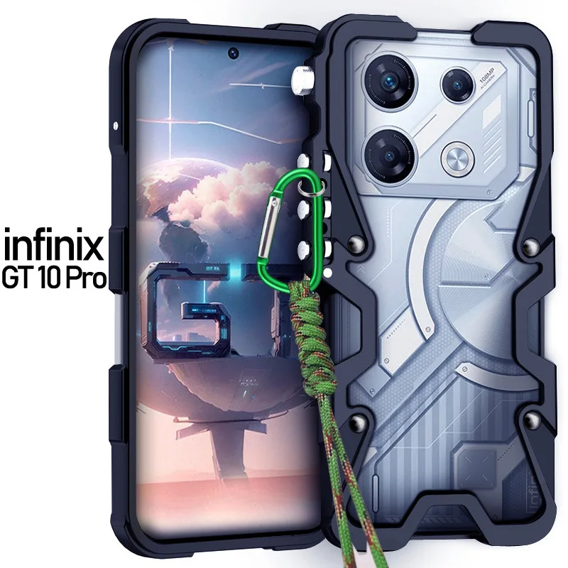 

For InfinixGT10Pro InfinixGT20Pro metal phone case Full mechanical model, shock-proof, anti-wear, anti-fall