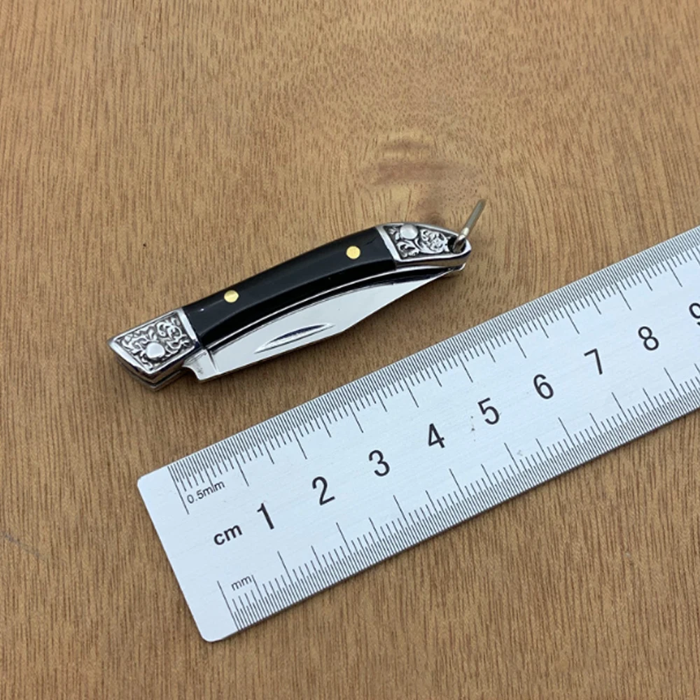 Mini stainless steel folding knife fishing boat tool outdoor camping unboxing carving portable knife