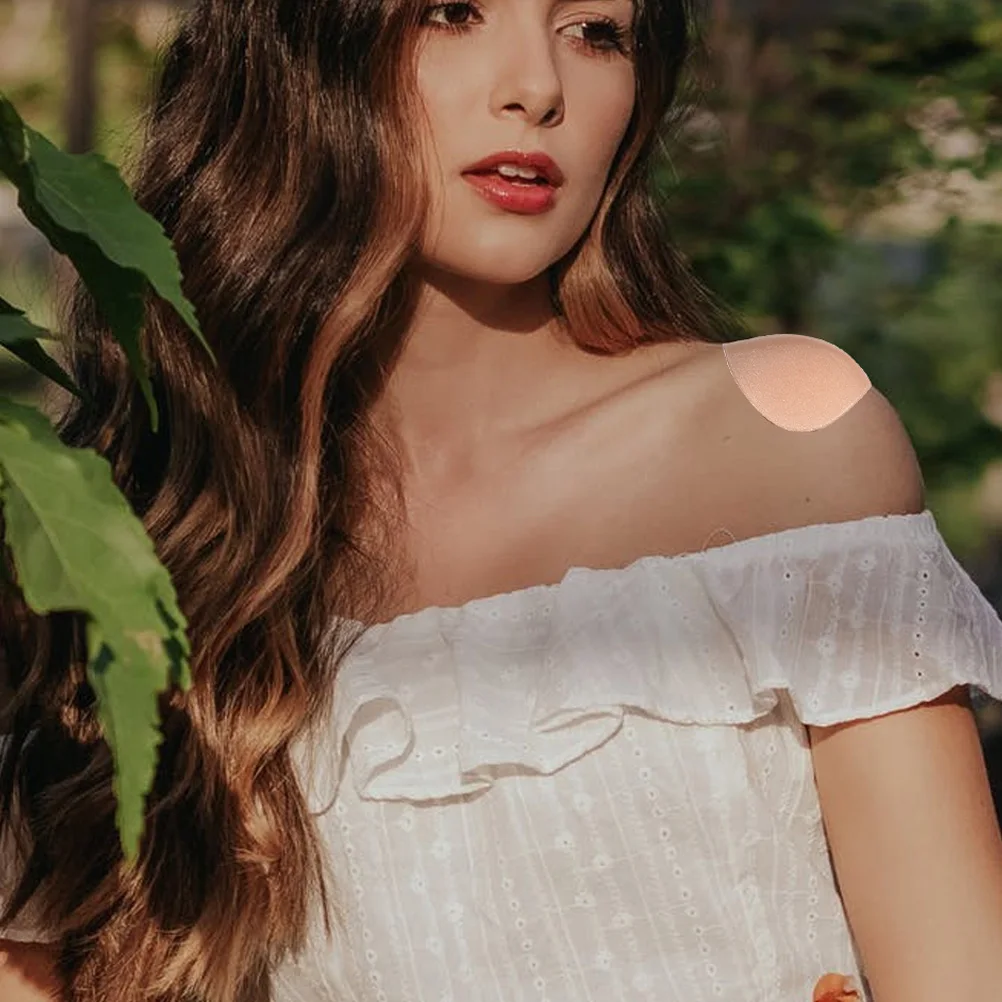 

2Pairs Anti-Slip Shoulder Pads Invisible Silicone Shoulder Enhancer Lightweight Breathable Push-Up Pads Height Increasing