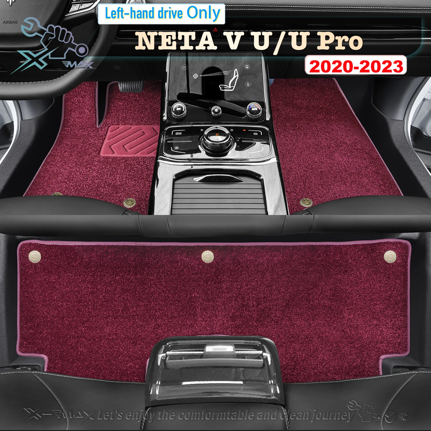 Left-hand Drive Car Floor Mat For NETA V U/U Pro 2020-2023 Full Surround Foot Mat Automotive Floor Mat Floor Liner Water-proof