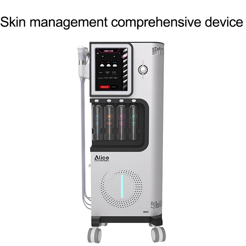 

Комплексное устройство для ухода за кожей с пузырьками Super Bubble Size очищает лицо, увлажняет и увлажняет.