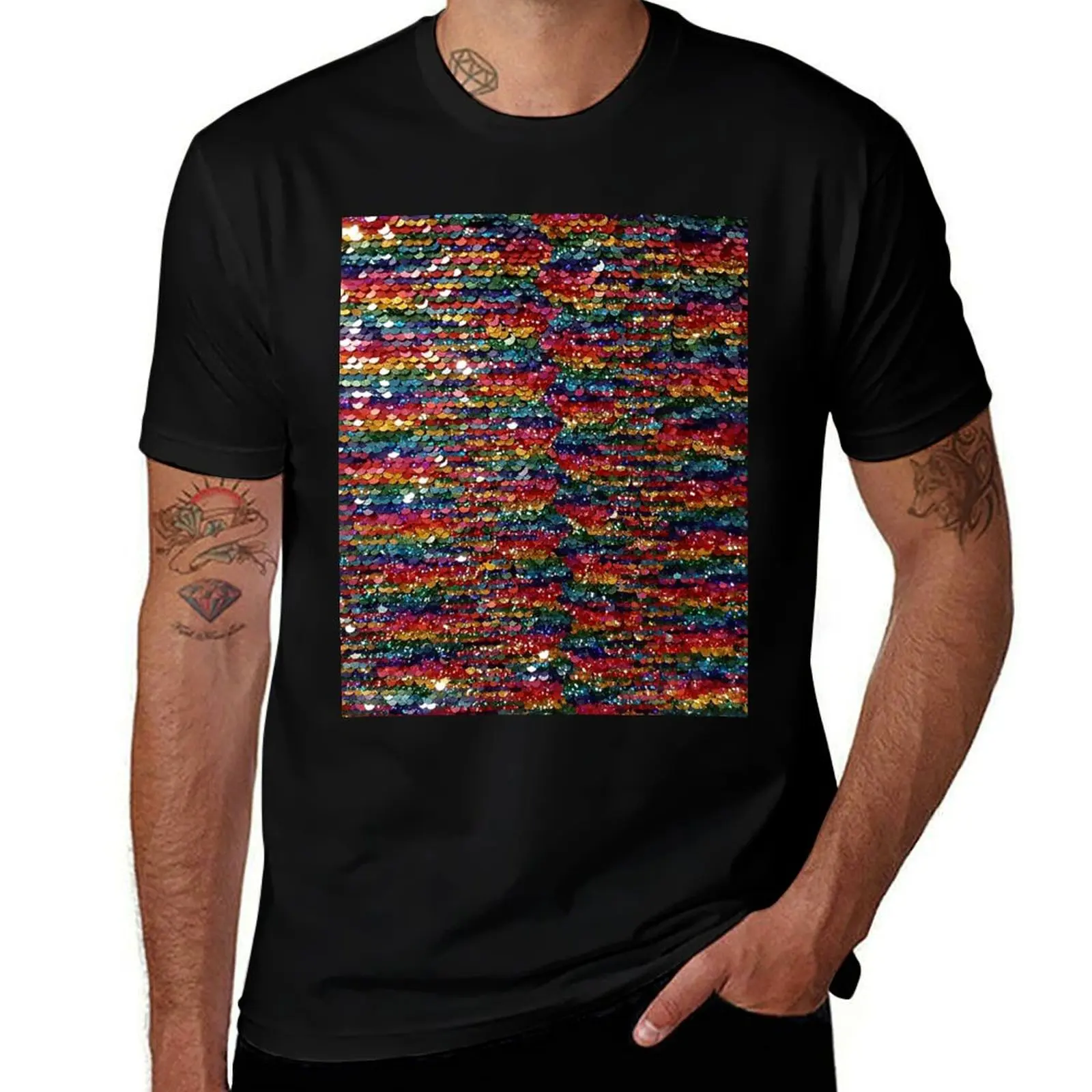 

summer shirt print Rainbow t man Rainbow shirts t custom Vibrant Sparkle shirt designer T-Shirt t Sequins