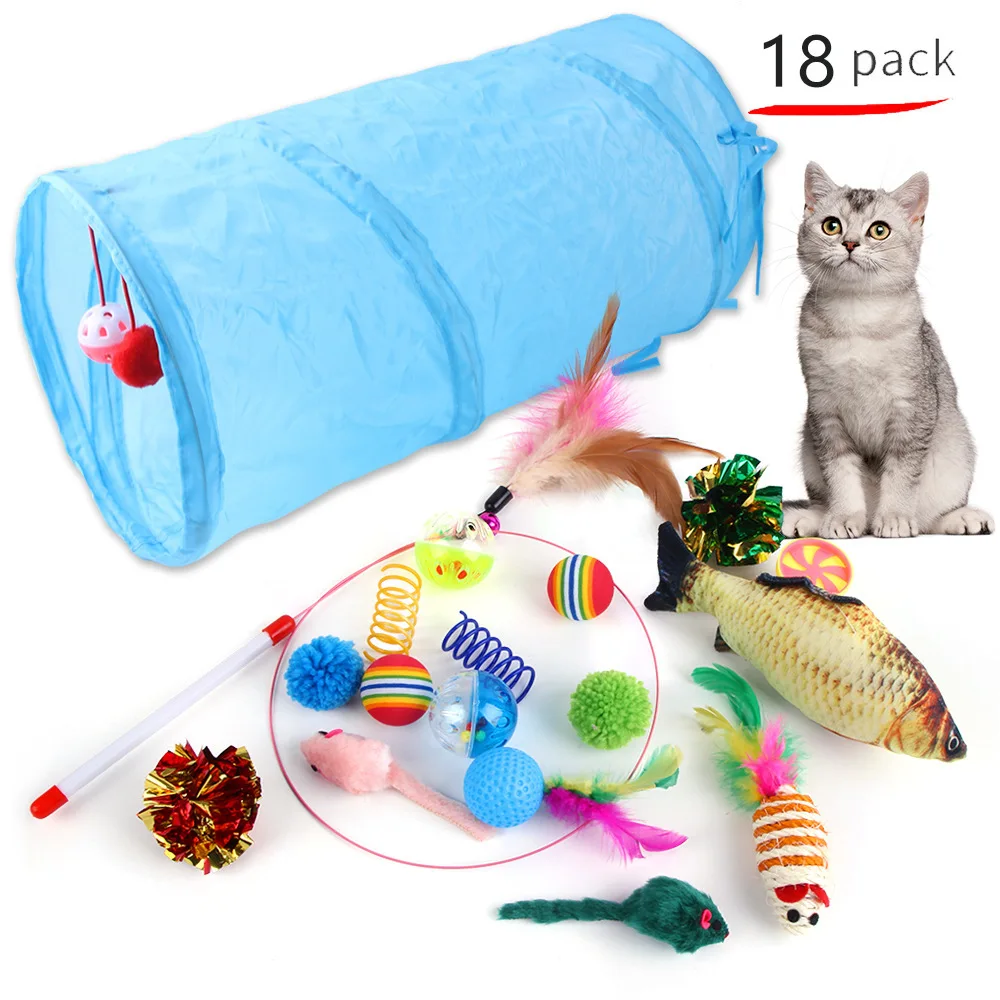 Katze Spielzeug Maus Form Bälle Faltbare Katze Kätzchen Spielen Tunnel Chat Lustige Katze Zelt Maus Liefert Simulation Fisch Katze Zubehör – Detail 34